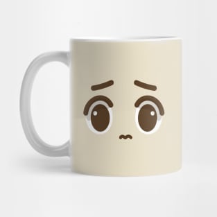 Worried Cute Face Mug